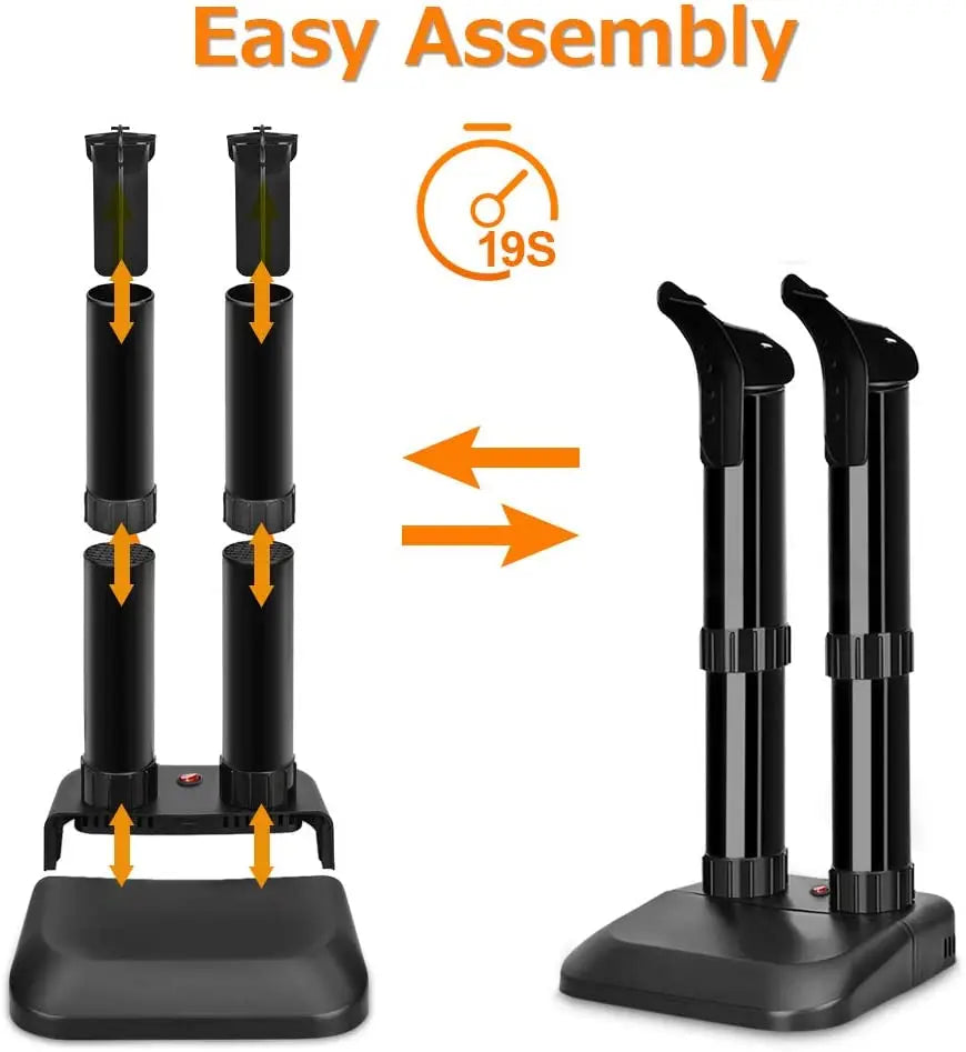 Konwin SD-030 Ammattimainen kengänkuivaaja irrotettavilla ilmaputkilla – 36 W, erinomainen saappaille ja kengille